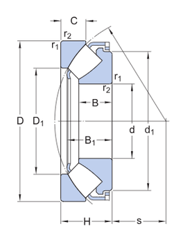 Drawing of the 29413 E bearing Drawing of the 29413 E bearing