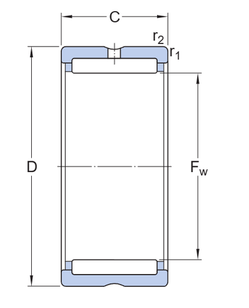 RNA 4830 Needle Roller Bearing drawing RNA 4830 Needle Roller Bearing drawing