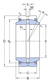 GE 240 ES-2RS Radial Spherical Plain Bearing drawing GE 240 ES-2RS Radial Spherical Plain Bearing drawing